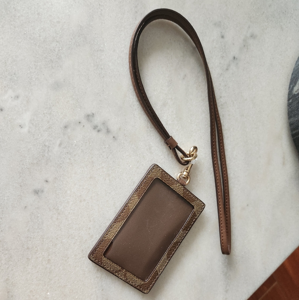 Coach ID Lanyard in Signature Canvas
